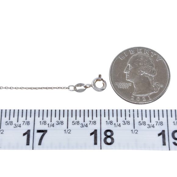 Estate Indonesia Sterling Silver 925 Cable Link Chain Necklace 18" - Picture 3 of 4